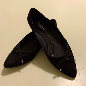 Cloudwalkers 8.5W black faux suede flats